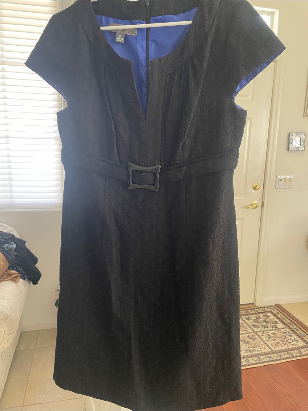 VINTAGE DONNA RICCO black Elegant  classic formal, zippered size 12
